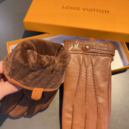 GLOVES IN BRONZE BROWN LAMBSKIN 456343
