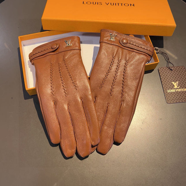 GLOVES IN BRONZE BROWN LAMBSKIN 456343