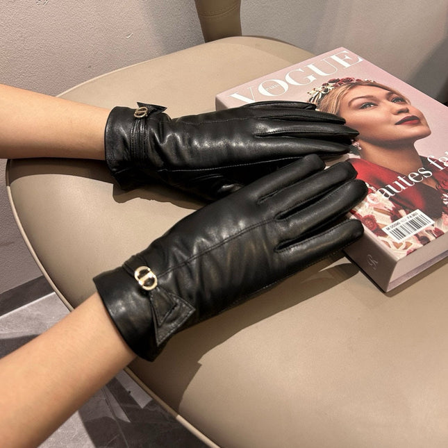 TOUCHSCREEN GLOVES IN BLACK LAMBSKIN 458584