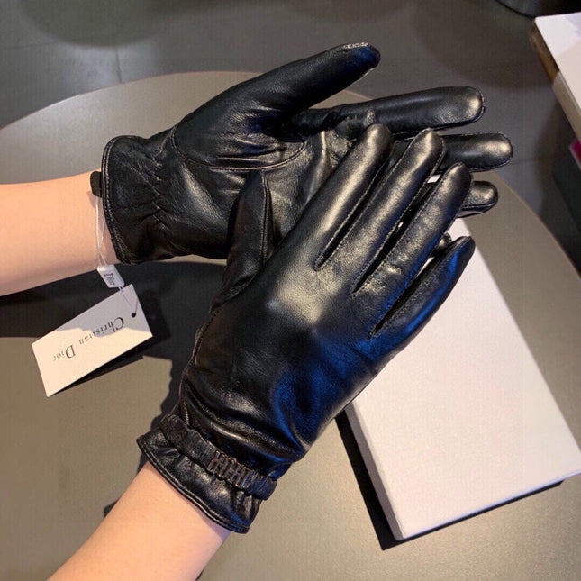 TOUCHSCREEN GLOVES IN BLACK LAMBSKIN 458586