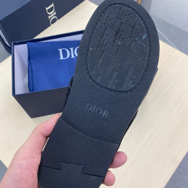 CD ALIAS SANDAL BLACK MONOGRAM JACQUARD