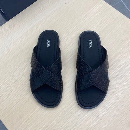 CD ALIAS SANDAL BLACK MONOGRAM CALFSKIN
