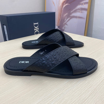 CD ALIAS SANDAL BLACK MONOGRAM CALFSKIN
