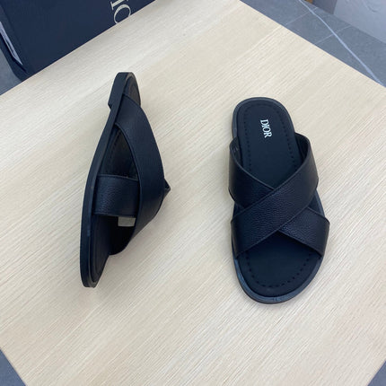 CD ALIAS SANDAL BLACK GRAINED CALFSKIN