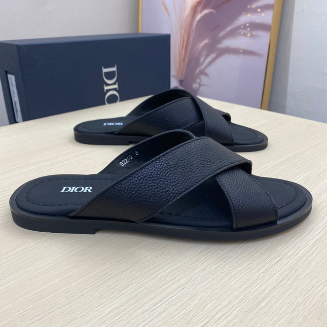 CD ALIAS SANDAL BLACK GRAINED CALFSKIN