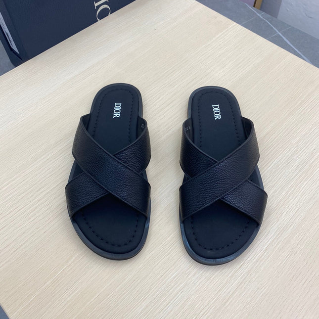 CD ALIAS SANDAL BLACK GRAINED CALFSKIN