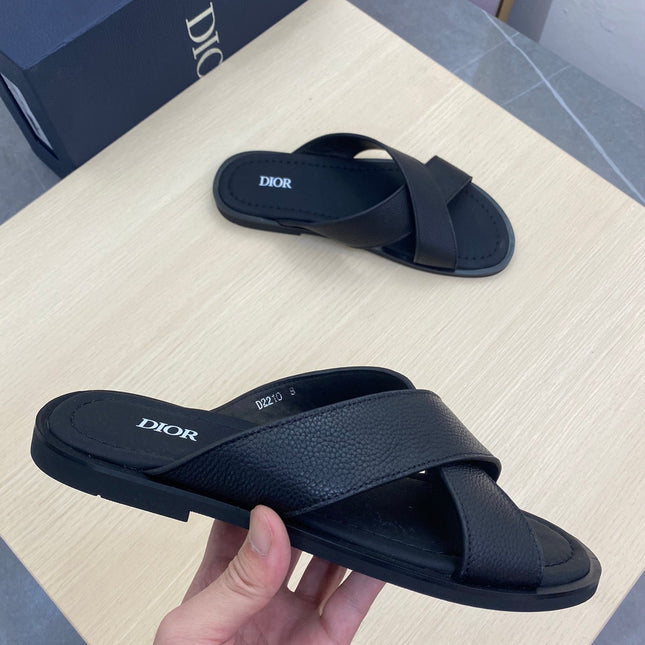 CD ALIAS SANDAL BLACK GRAINED CALFSKIN