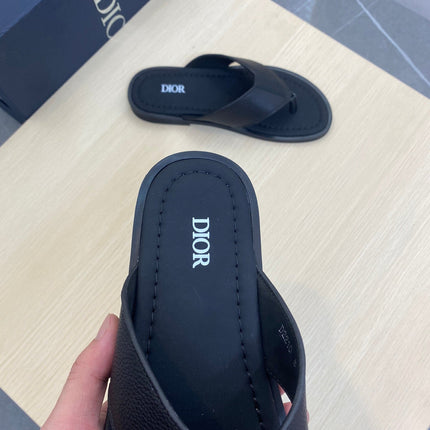 CD ALIDAS FLIP-FLOPS BLACK GRAINED CALFSKIN