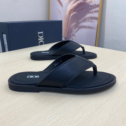 CD ALIDAS FLIP-FLOPS BLACK GRAINED CALFSKIN