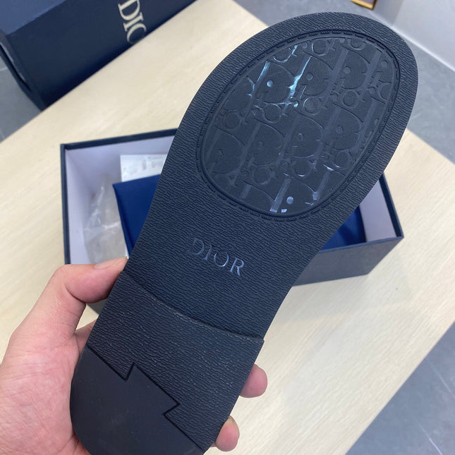 CD SLIDE ALIDAS SLIPPER BLACK CALFSKIN