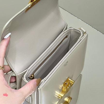 MINI CLAUDE 22 SHINY CALFSKIN WHITE