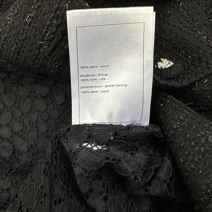 CC Short Lace Jacket Black Wool