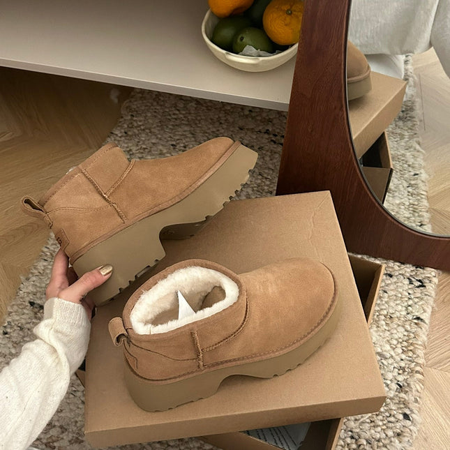 CLASSIC ULTRA MINI PLATFORM IN BRONZE BROWN SUEDE