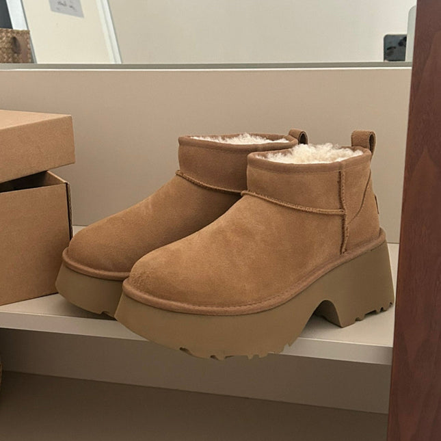 CLASSIC ULTRA MINI PLATFORM IN BRONZE BROWN SUEDE