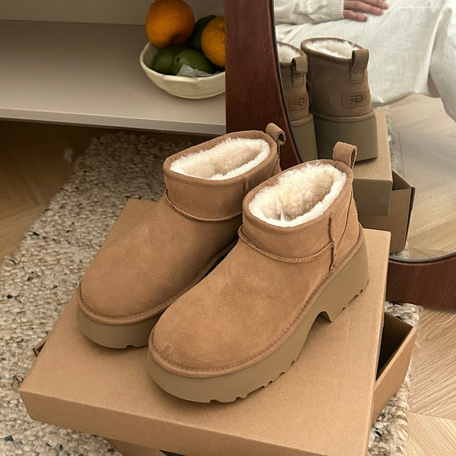 CLASSIC ULTRA MINI PLATFORM IN BRONZE BROWN SUEDE
