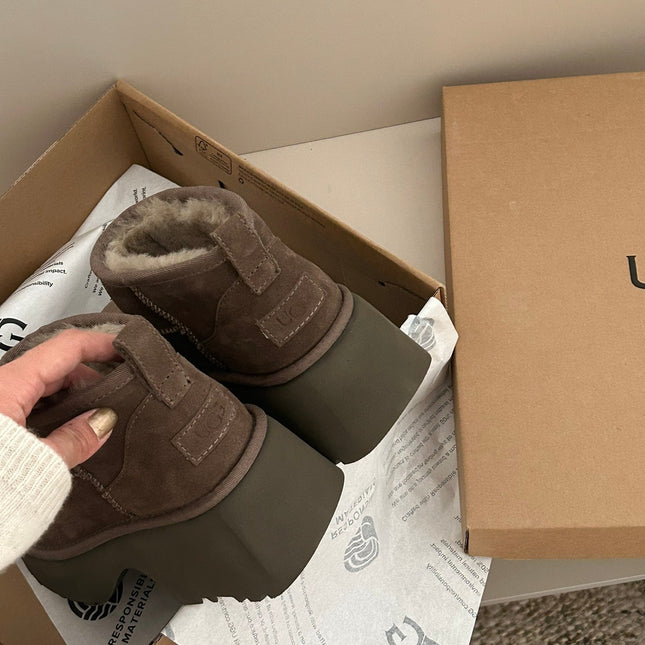 CLASSIC ULTRA MINI PLATFORM IN HICKORY BROWN SUEDE
