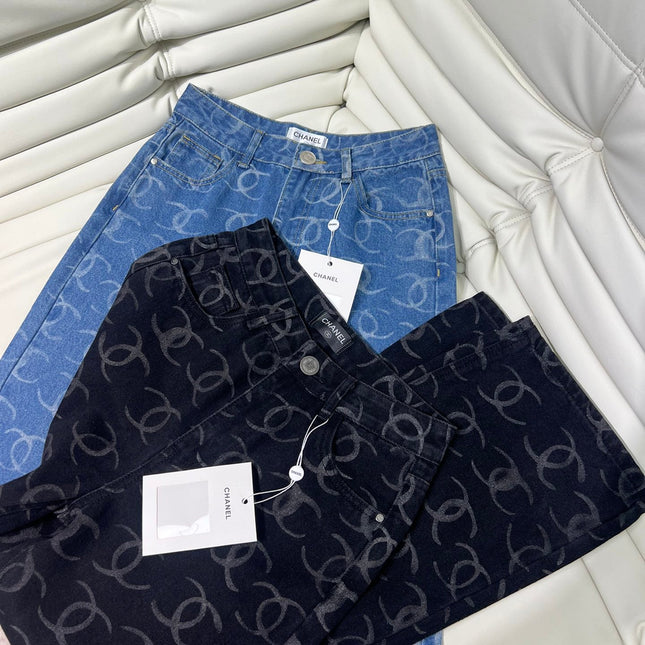DENIM CC LOGO BLACK JEANS