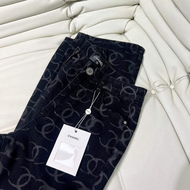 DENIM CC LOGO BLACK JEANS