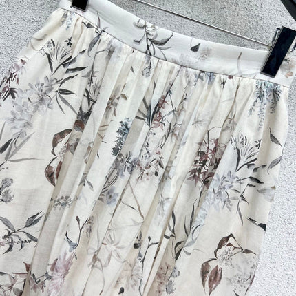 DIOR CLASSIC FLORAL LONG SKIRT 275021