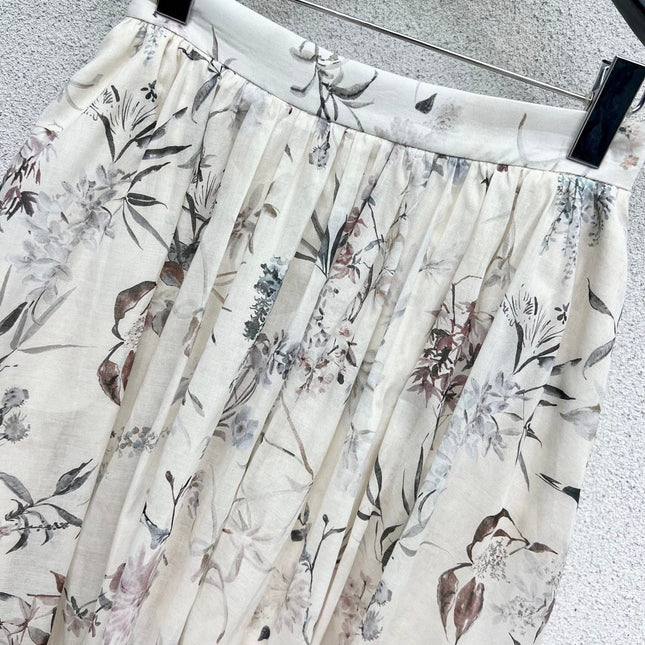 DIOR CLASSIC FLORAL LONG SKIRT 275021