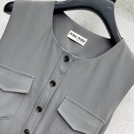 MIUMIU SLEEVELESS DRESS WITH BELT STYLE 64