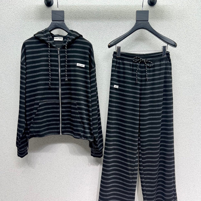MIUMIU JACKET AND WIDE-LEG PANTS SET STYLE 13