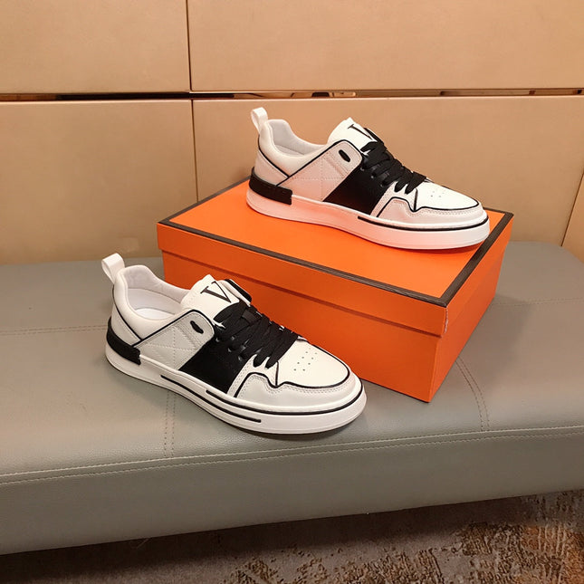 LV SKATE SNEAKERS IN WHITE MIX BLACK CALFSKIN