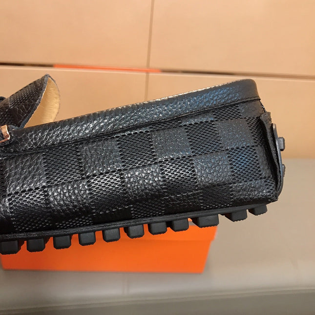 LV LOAFERS BLACK DAMIER CALFSKIN WITH TASSEL