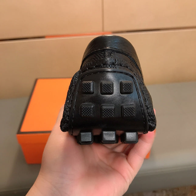 LV LOAFERS BLACK DAMIER CALFSKIN WITH TASSEL