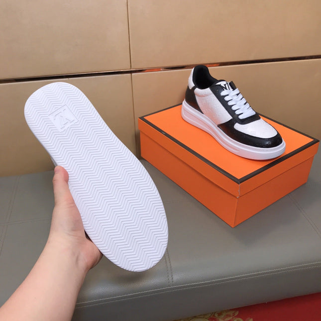 LV TRAINER SHOES IN BLACK MIX WHITE CALFSKIN