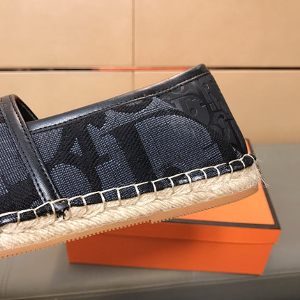 CD PARADISE ESPADRILLE LOAFER BLACK MONOGRAM JACQUARD