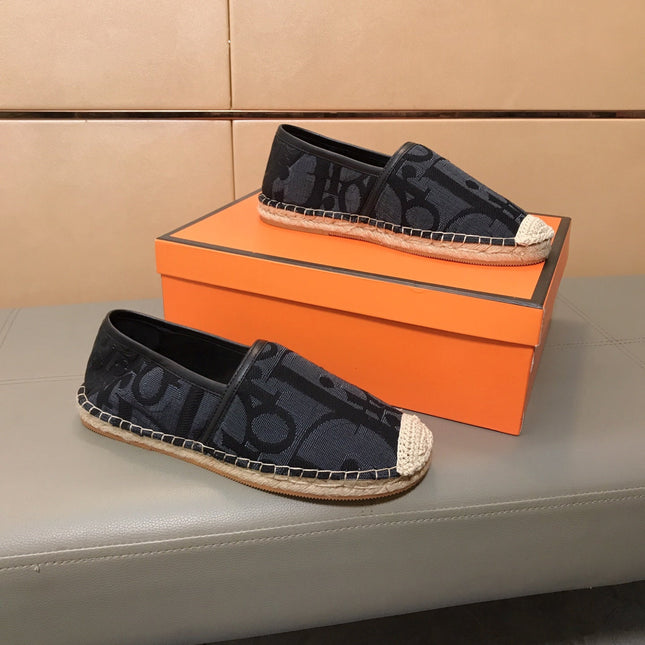 CD PARADISE ESPADRILLE LOAFER BLACK MONOGRAM JACQUARD