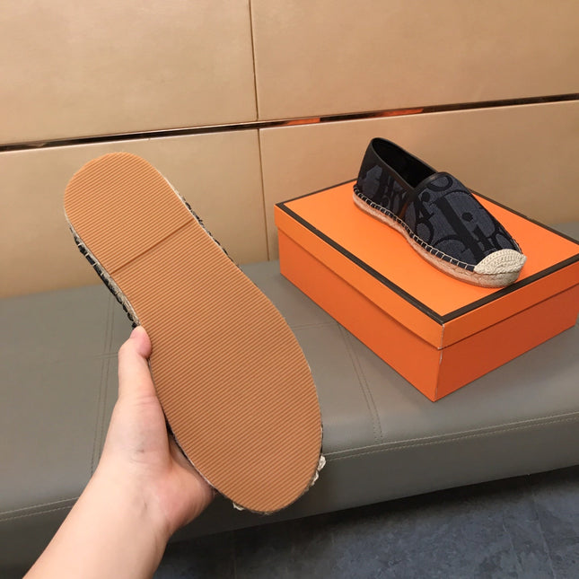 CD PARADISE ESPADRILLE LOAFER BLACK MONOGRAM JACQUARD