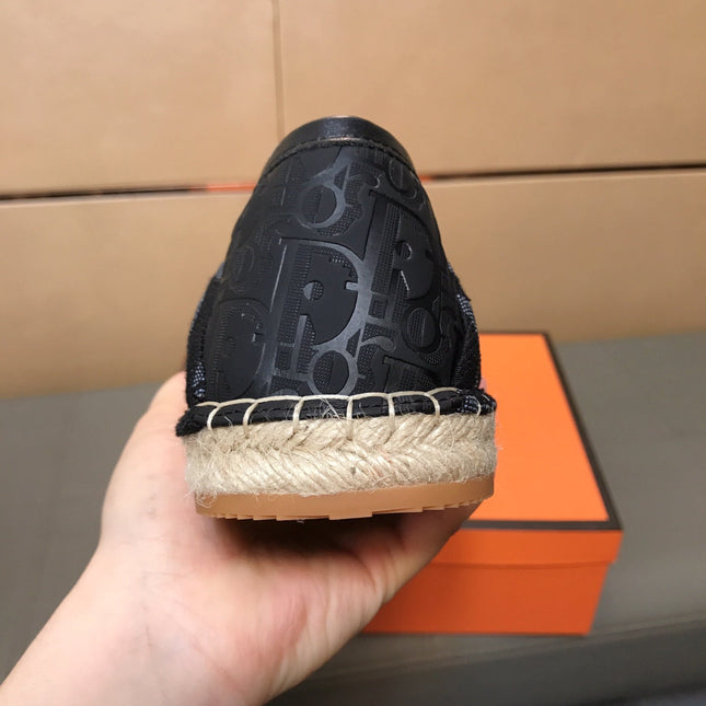 CD PARADISE ESPADRILLE LOAFER BLACK MONOGRAM JACQUARD