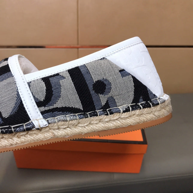 CD PARADISE ESPADRILLE LOAFER BLACK-GRAY MONOGRAM JACQUARD