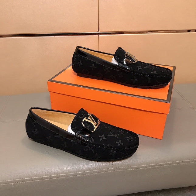LV LOAFERS IN BLACK MONOGRAM SUEDE