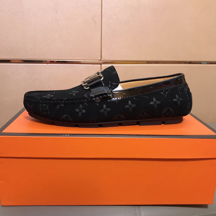 LV LOAFERS IN BLACK MONOGRAM SUEDE