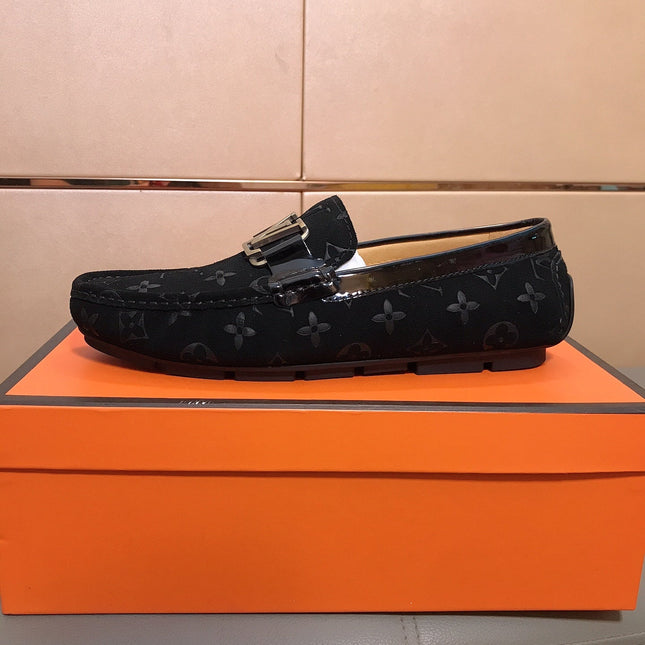LV LOAFERS IN BLACK MONOGRAM SUEDE