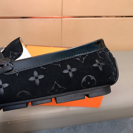 LV LOAFERS IN BLACK MONOGRAM SUEDE