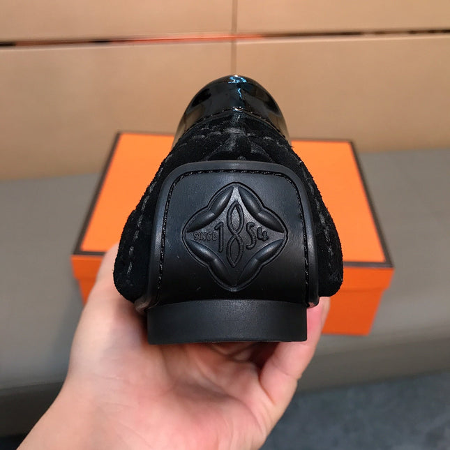 LV LOAFERS IN BLACK MONOGRAM SUEDE