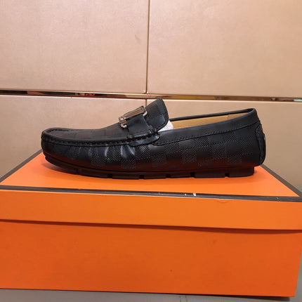 LV LOAFERS IN BLACK DAMIER CALFSKIN