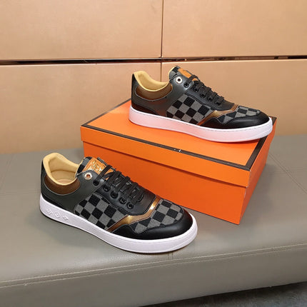 LV TRAINER BLACK CALFSKIN AND DAMIER CANVAS