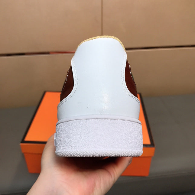 LV TRAINER WHITE CALFSKIN AND BEIGE BROWN DAMIER CANVAS