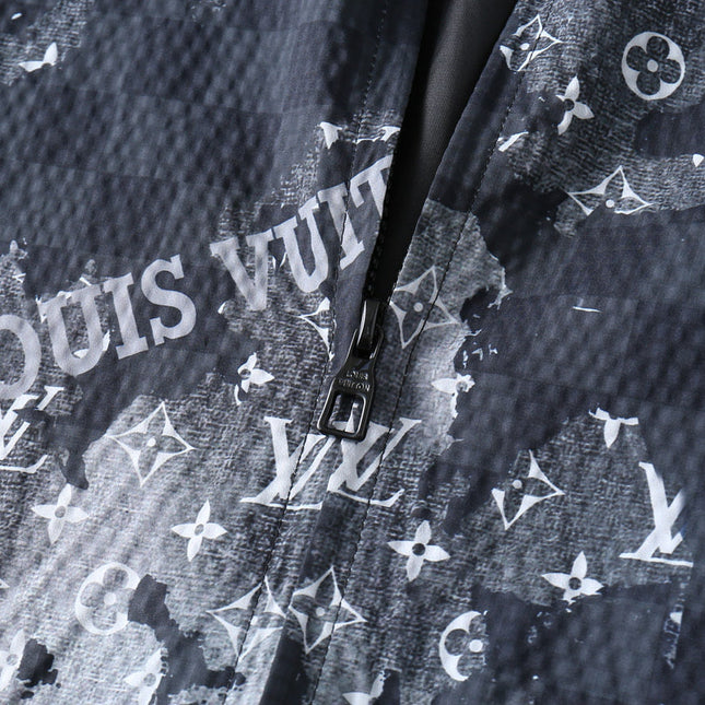 LV NAVY BLUE MONOGRAM AND DAMIER JACKET 239046