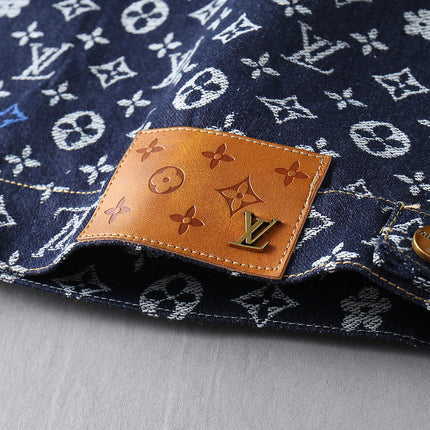 LV NAVY BLUE MONOGRAM DENIM SHIRT JACKET 239049