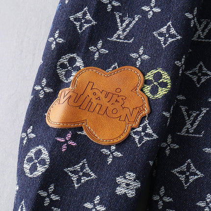 LV NAVY BLUE MONOGRAM DENIM SHIRT JACKET 239049