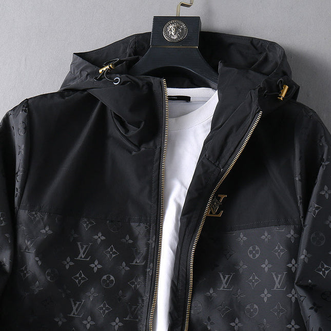 LV BLACK MONOGRAM HOODED JACKET 239052