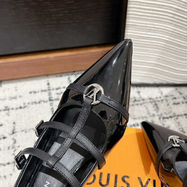 HIGH HEEL 4 CM PUMP IN BLACK CALFSKIN