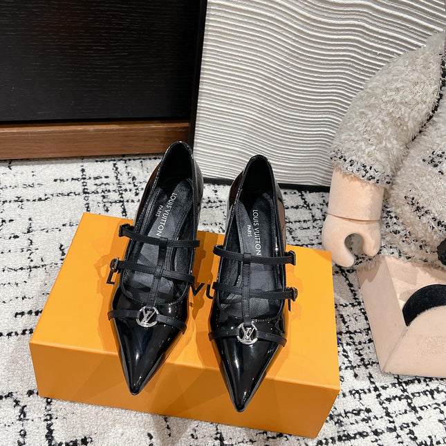 HIGH HEEL 4 CM PUMP IN BLACK CALFSKIN