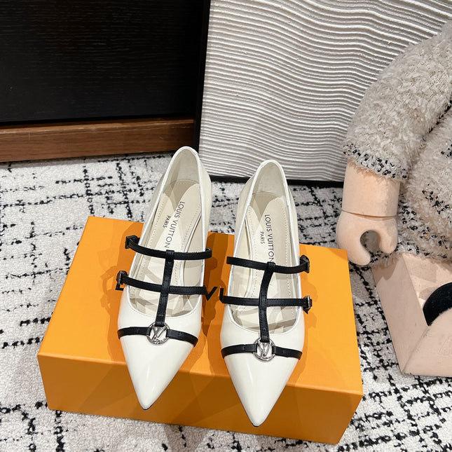 HIGH HEEL 4 CM PUMP IN WHITE CALFSKIN